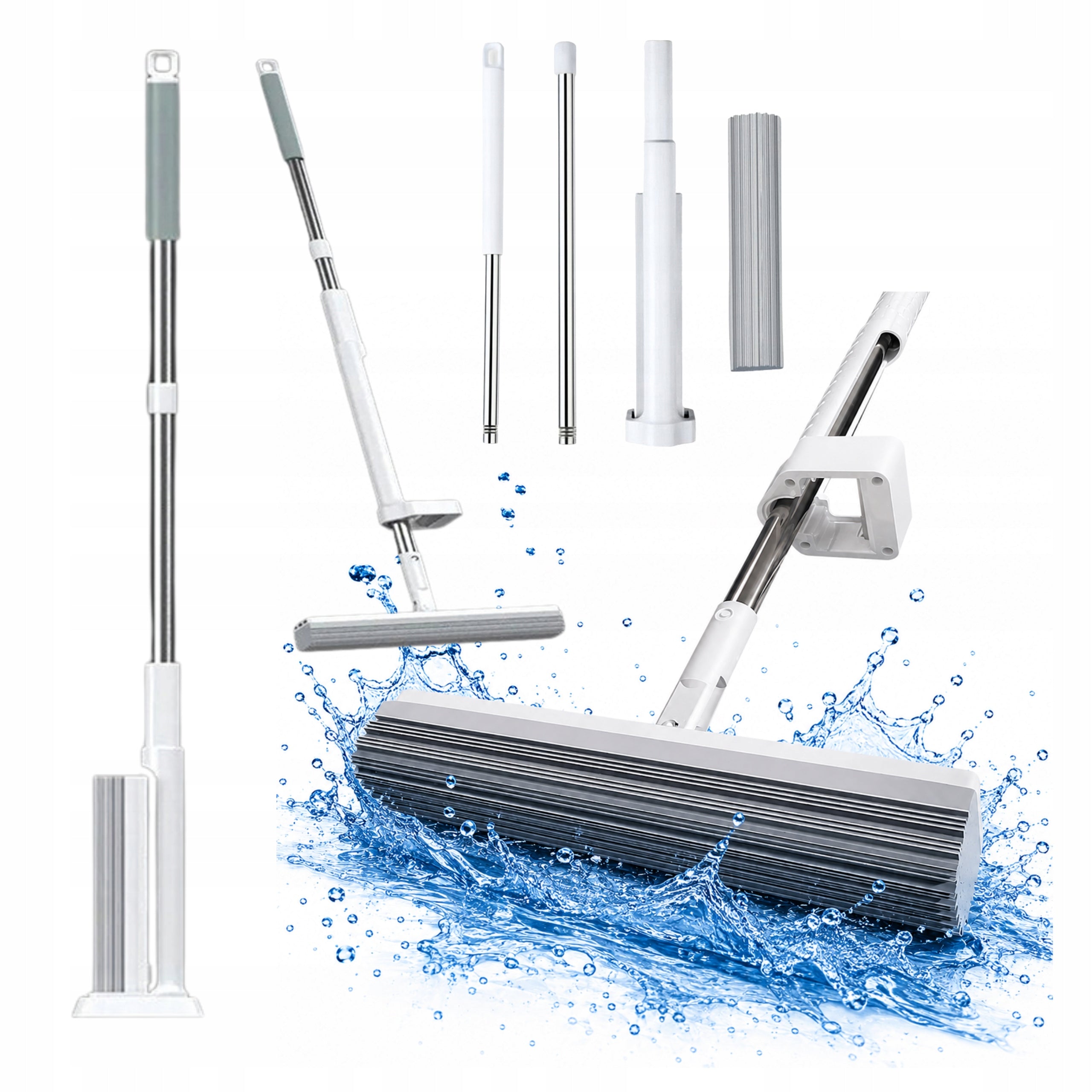 SPONGE MOP FOR FLOOR CLEANING ROTARY FOLDING ABSORBENT SPONGE