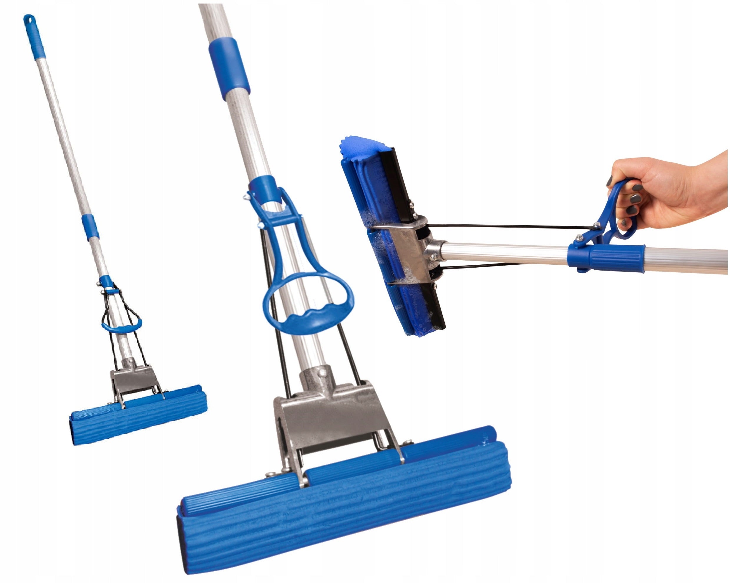SPONGE MOP TERRACE FLOOR SQUEEZER SPONGE WASHABLE TELESCOPIC
