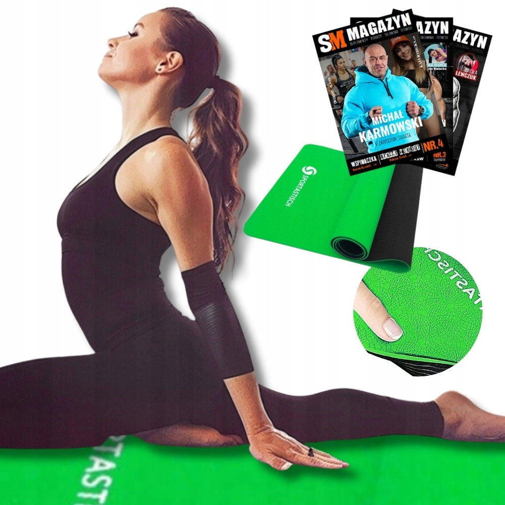 SPORTASTISCH THICK FITNESS YOGA EXERCISE MAT NON-SLIP MAT TPE