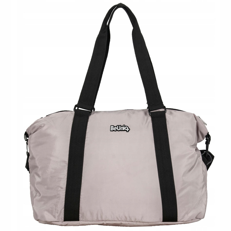 SPORTS BAG BEUNIQ LIGHT BEIGE FITNESS TRAVEL GYM BAG FOR GIRLS