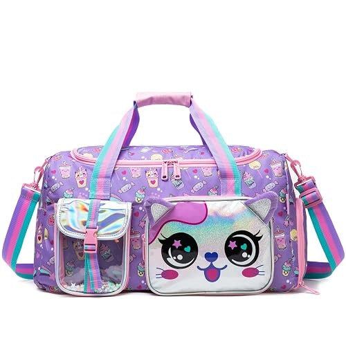SPORTS BAG FOR GIRLS CAT NYLON TRAVEL SLIDING 50CM Brand no brand