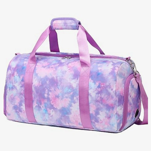 SPORTS BAG FOR GIRLS FOR SWIMMING POOL LEARNING SWIMMING LILAC 45CM