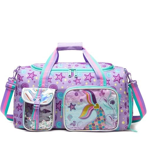 SPORTS BAG FOR GIRLS NYLON WITH PARTITION SHOES POOL BALL 50X28CM Brand no brand