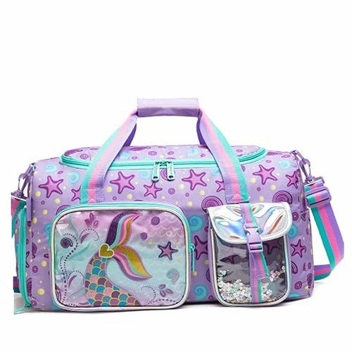SPORTS BAG FOR GIRLS NYLON WITH PARTITION SHOES POOL BALL 50X28CM