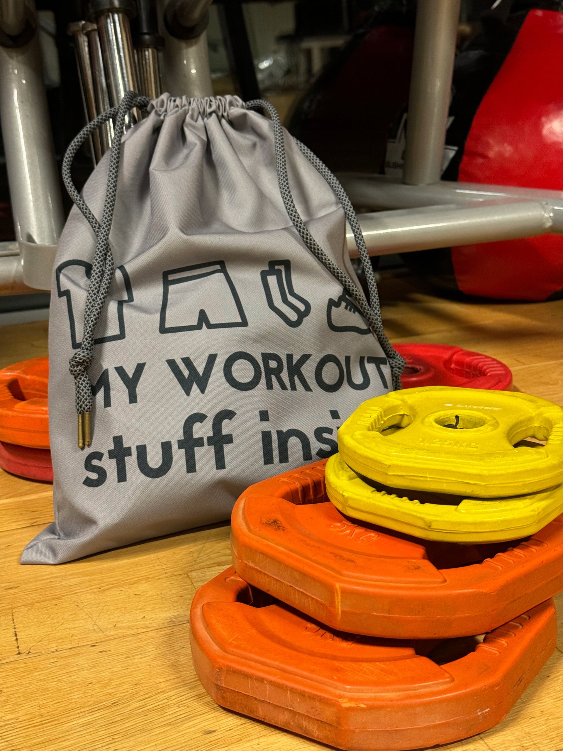 SPORTS BAG FOR SHOES AND CLOTHING, TRAINING, FITNESS, SPORT, ECO-FRIENDLY Color gray