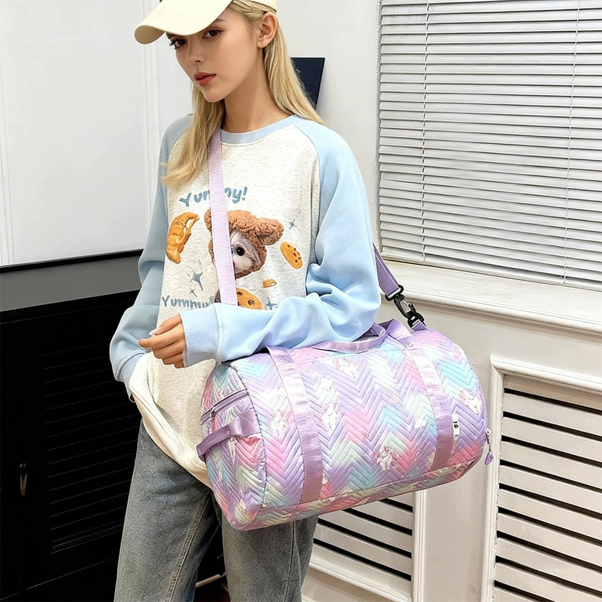 SPORTS BAG GIRLS UNICORN RAINBOW 41X26X25 CM Brand no brand