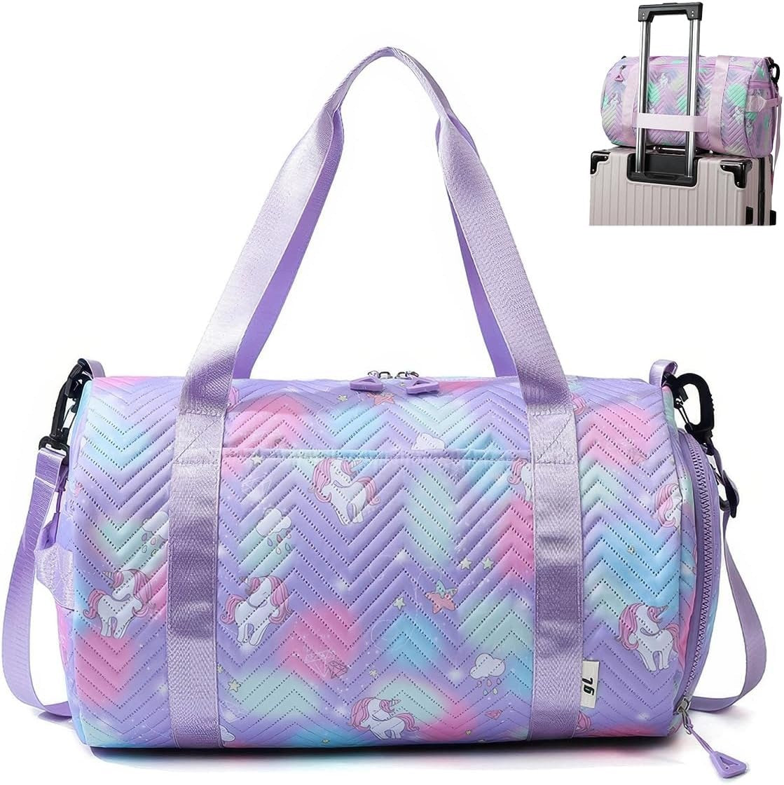 SPORTS BAG GIRLS UNICORN RAINBOW 41X26X25 CM