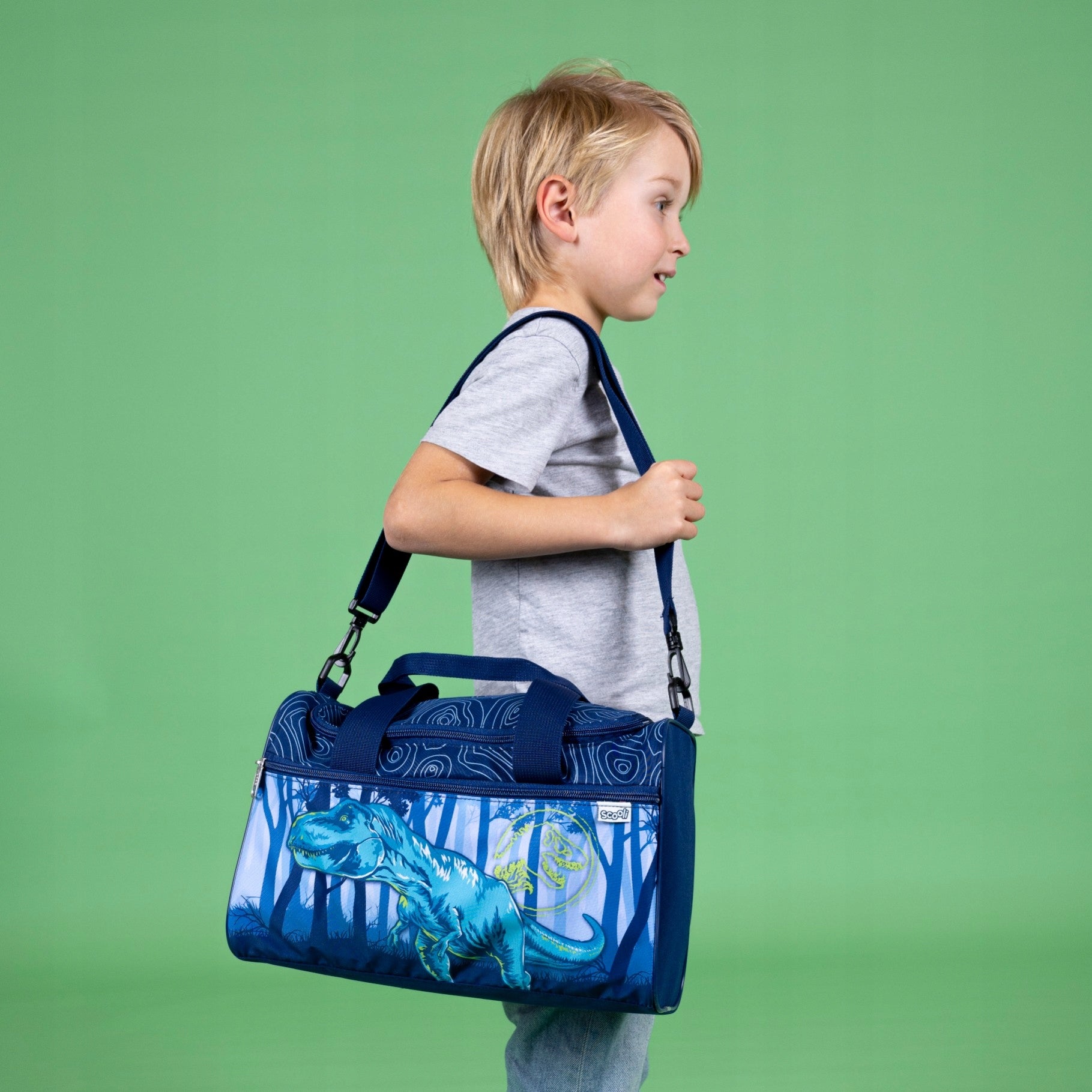 SPORTS BAG JURASSIC WORLD DINOSAUR WF Bag Swimming Pool School Training Color blue