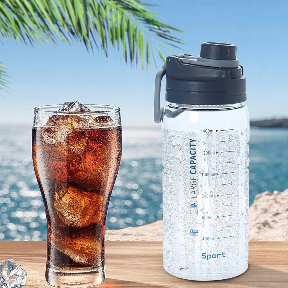 SPORTS BOTTLE 1500 ML WITH GRADUATION AND SILICONE SEAL BLUE BOTTLE Brand no brand
