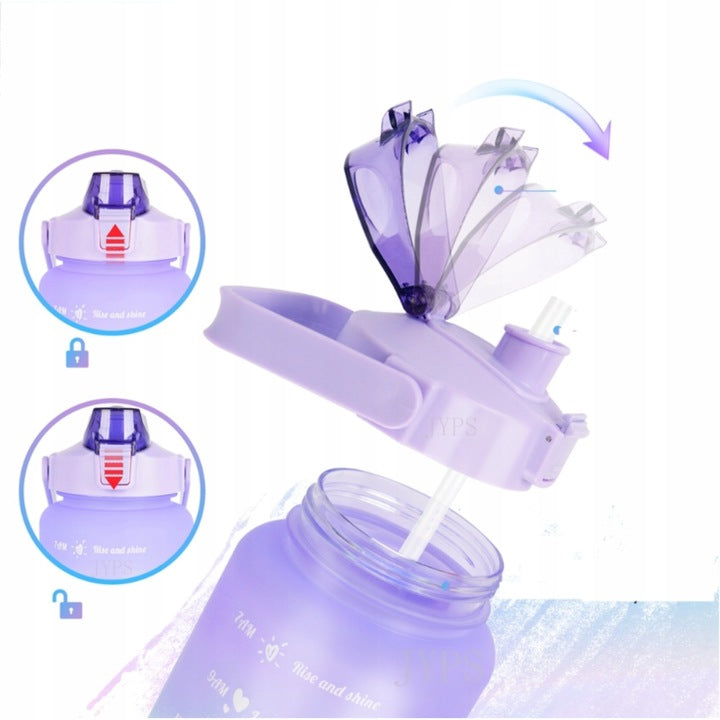 SPORTS BOTTLE SEALED WATER BOTTLE SOLID TRITANIUM 1,5 L Additional features dishwasher safe anti-slip coating ergonomic shape straw handle water consumption indicator