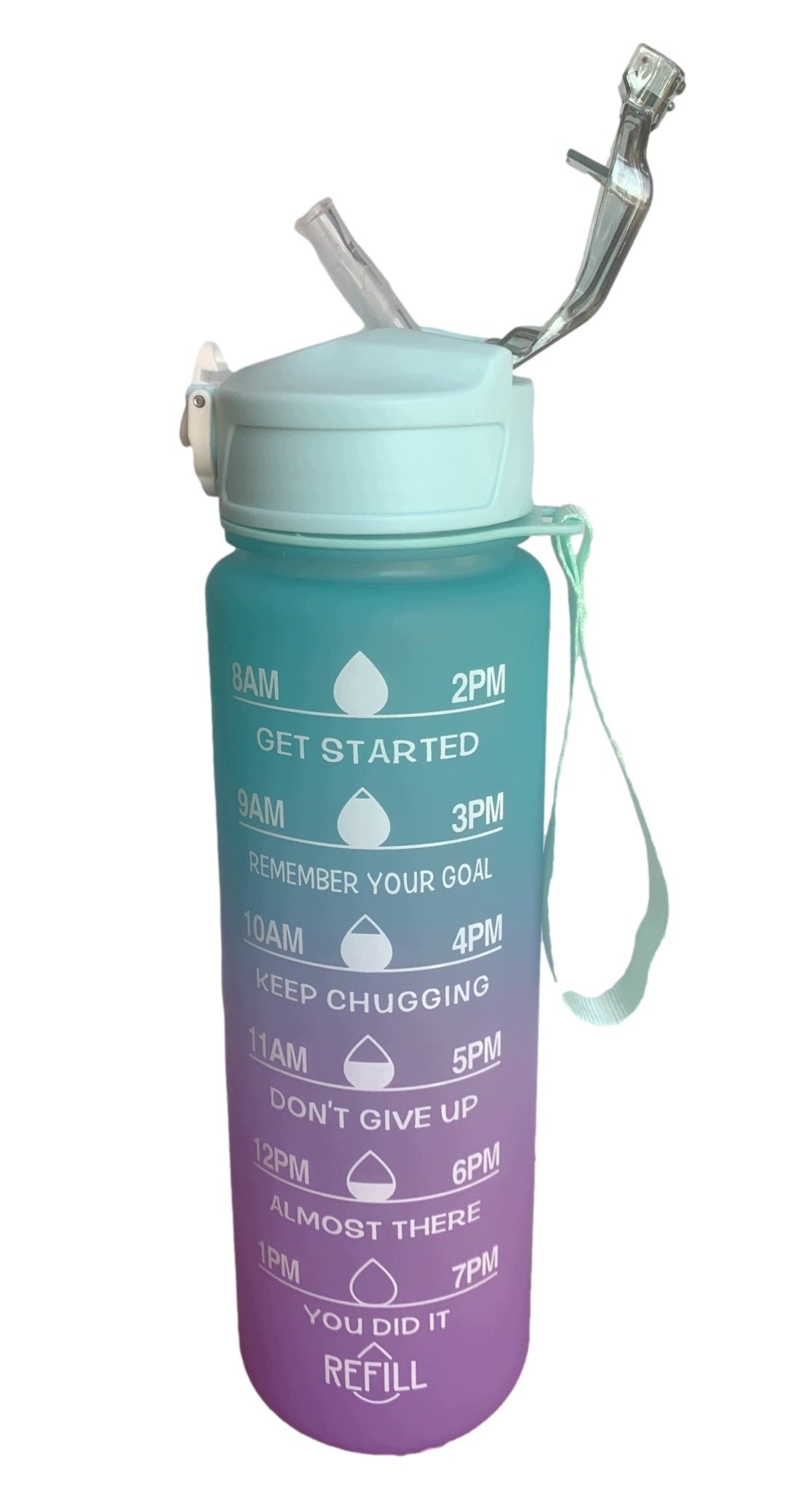 SPORTS BOTTLE WATER BOTTLE DRINKS 750ML LARGE WITH BPA FREE MOTIVATION Packaging status original