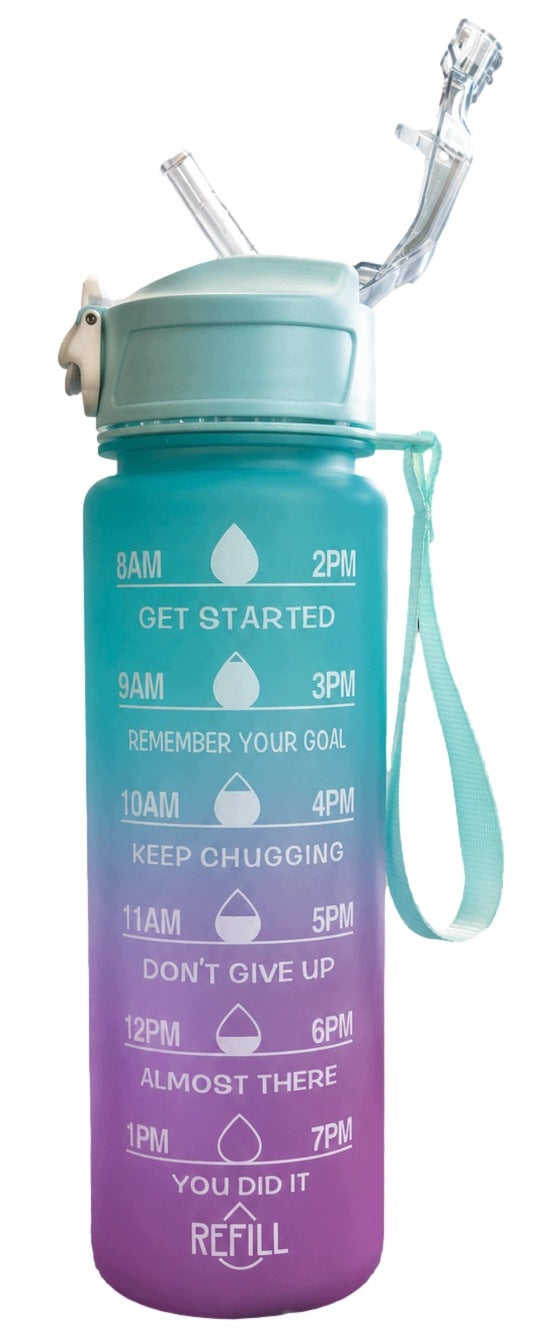 SPORTS BOTTLE WATER BOTTLE DRINKS 750ML LARGE WITH BPA FREE MOTIVATION