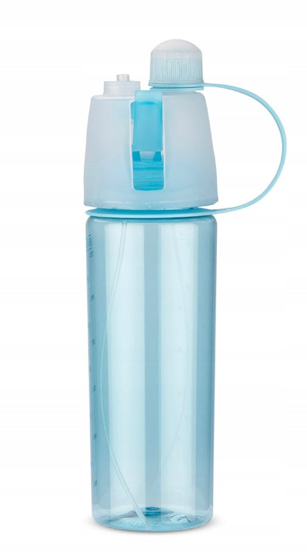 SPORTS BOTTLE WITH SPRINKLER with measuring cup for fitness gym Color blue