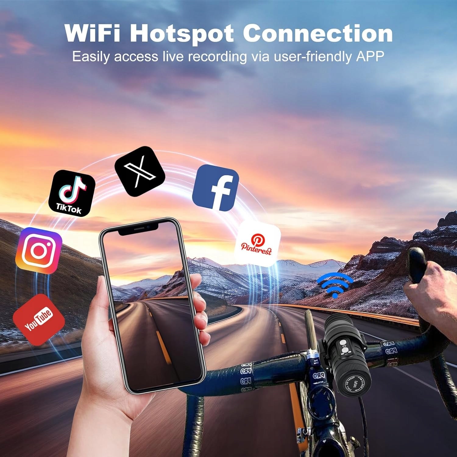 SPORTS CAMERA 1080P HD WiFi for CYCLING CLIMBING 120° Nisanuki Brand no brand