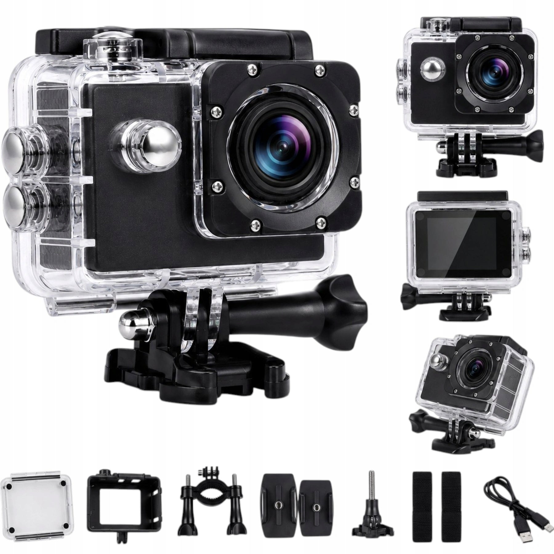 SPORTS CAMERA 1080p WATERPROOF FULL HD RECORDING CAMERA FOR HELMET Packaging status original