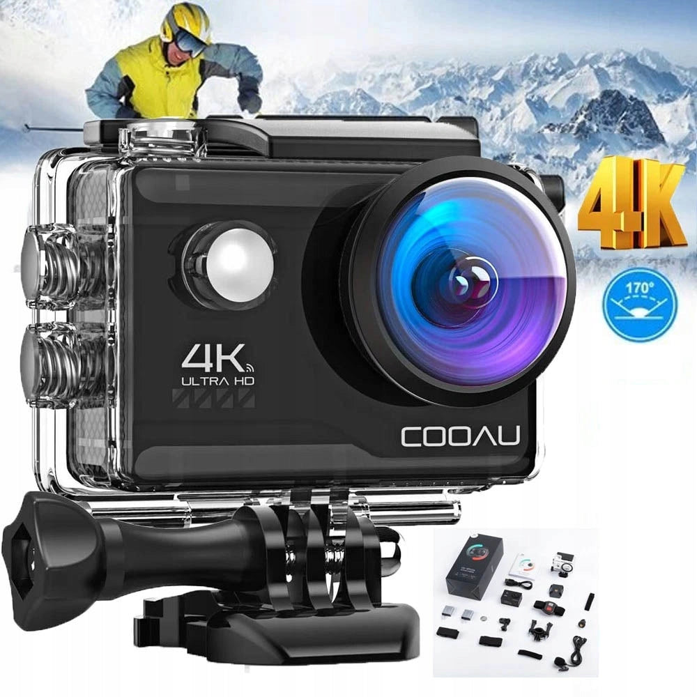 SPORTS CAMERA 4K 60FPS 20MP WiFi 170° EIS with Remote Control Microphone