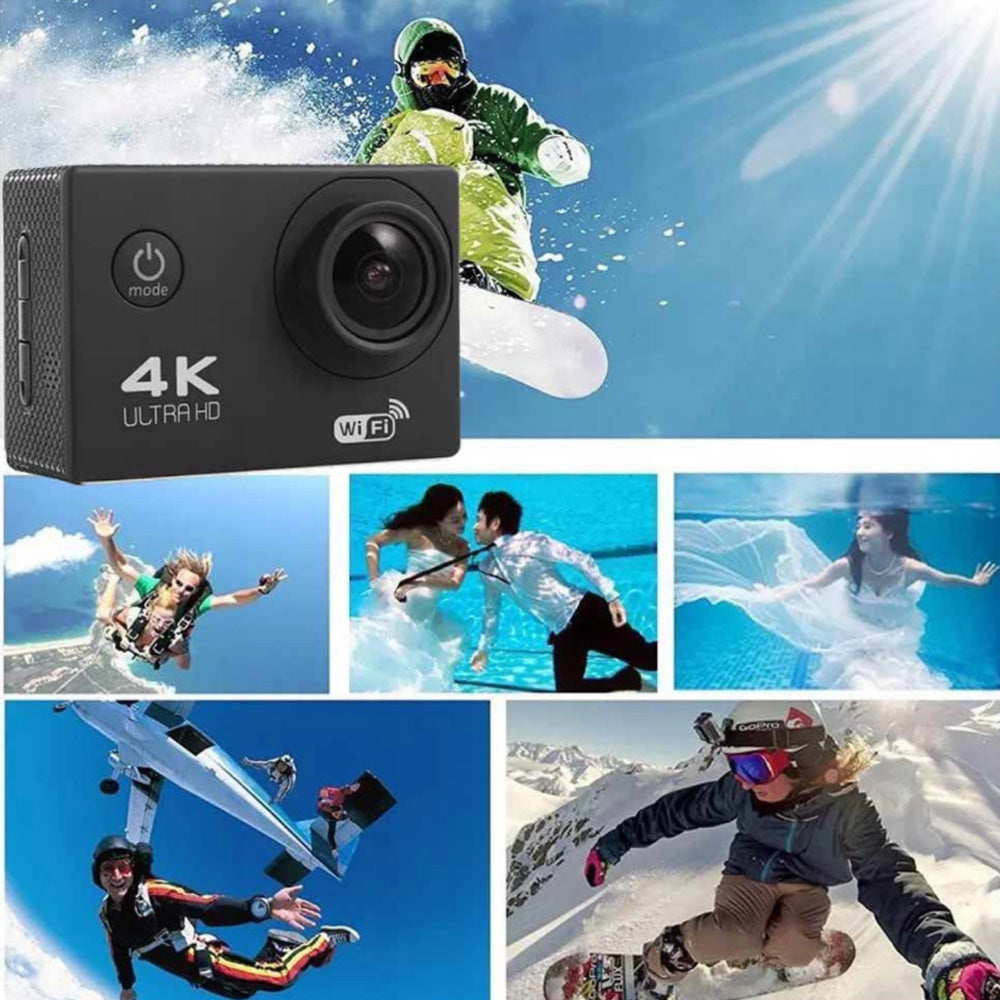 SPORTS CAMERA 4K WIFI WATERPROOF 30M DIVING CYCLING KIT Brand no brand