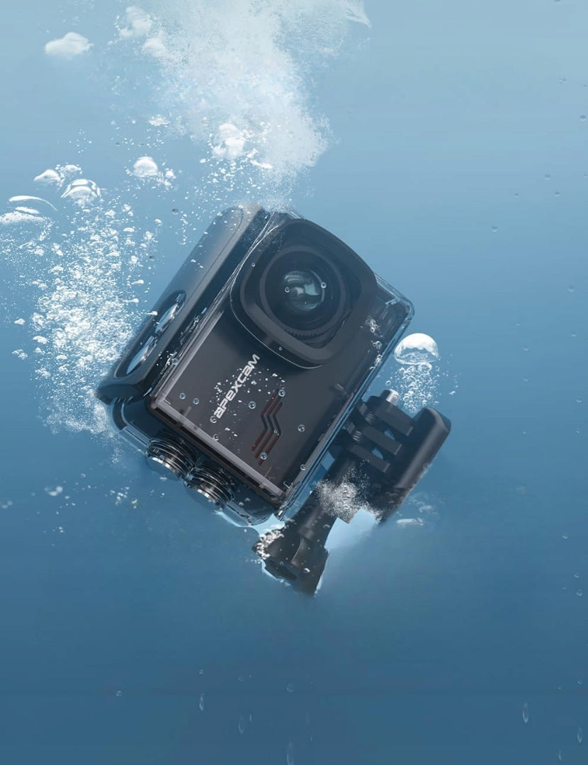 SPORTS CAMERA APEXCAM M80 4K 60FPS UHD WATERPROOF ACCESSORIES + REMOTE CONTROL Model APEXCAM M80 4K 60FPS UHD