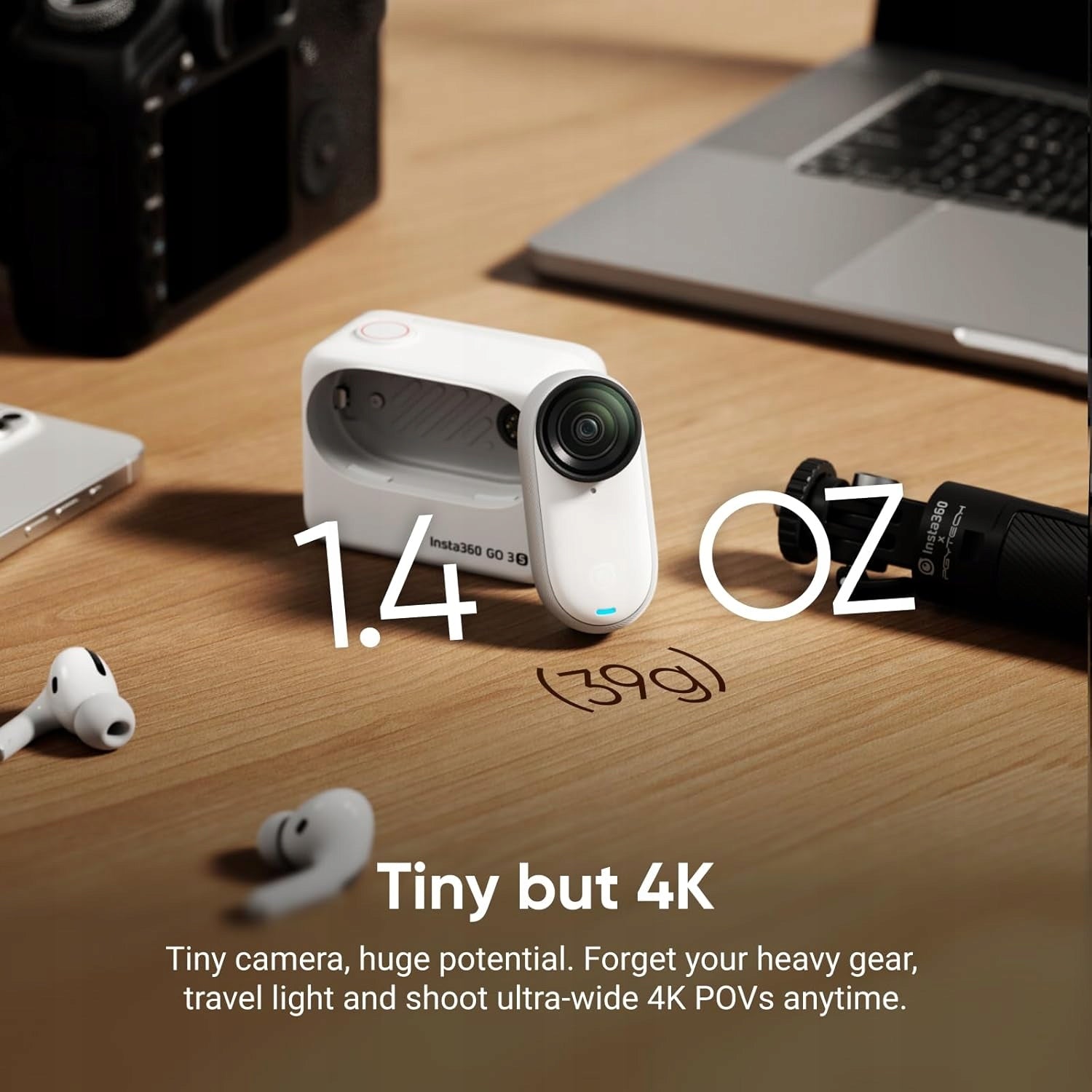 SPORTS CAMERA MINI 4K 64GB POV LIGHT WATERPROOF Packaging status original