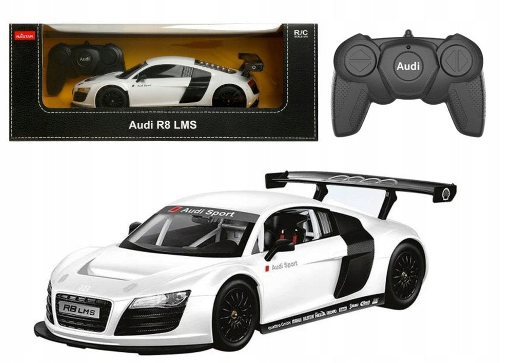 SPORTS CAR RC AUDI R8 WHITE 20605