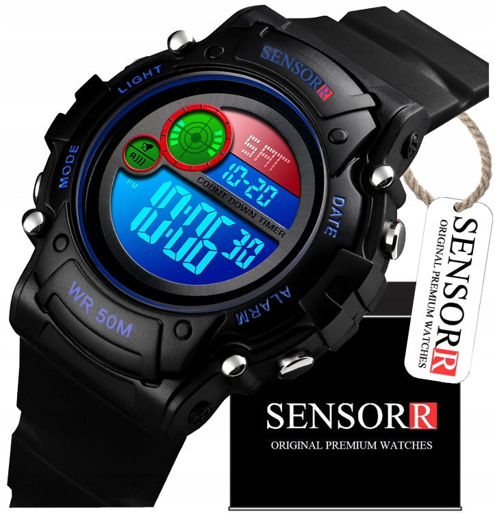 SPORTS CHILDREN'S WATCH FOR BOY GIRL COLORFUL BACKLIGHT