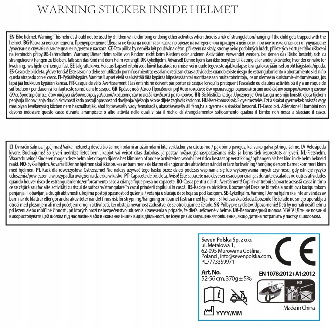SPORTS HELMET VENOM Packaging status original