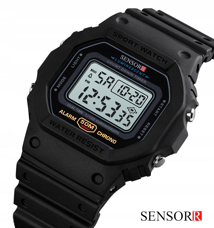 SPORTS MEN'S WATCH SHOCKPROOF WATERPROOF STRONG AND LIGHT SENSORR Brand Sensorr