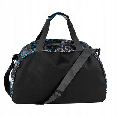 SPORTS SHOULDER BAG BUTTERFLIES PASO 16-018B Color black blue shades of gray and silver multicolor