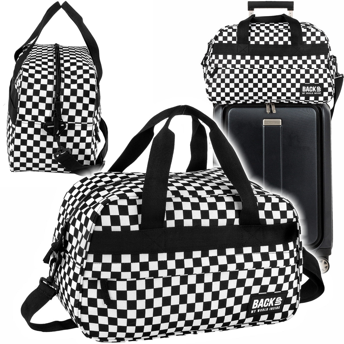SPORTS SHOULDER BAG FOR AIRPLANE Cabin Chessboard BACKUP ALL IN ONE