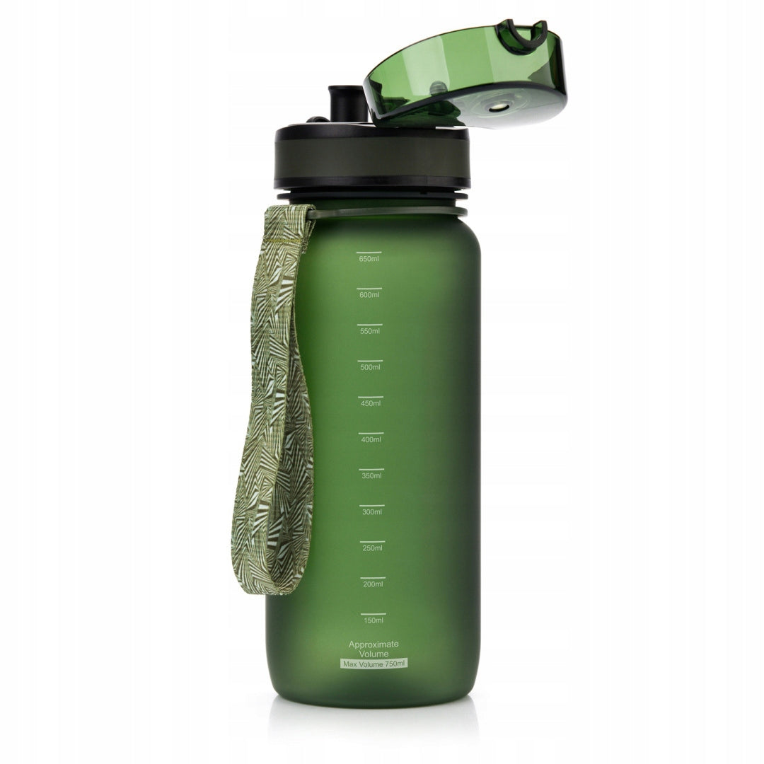 SPORTS TRAINING WATER BOTTLE METEOR 650ML 74602 Color green