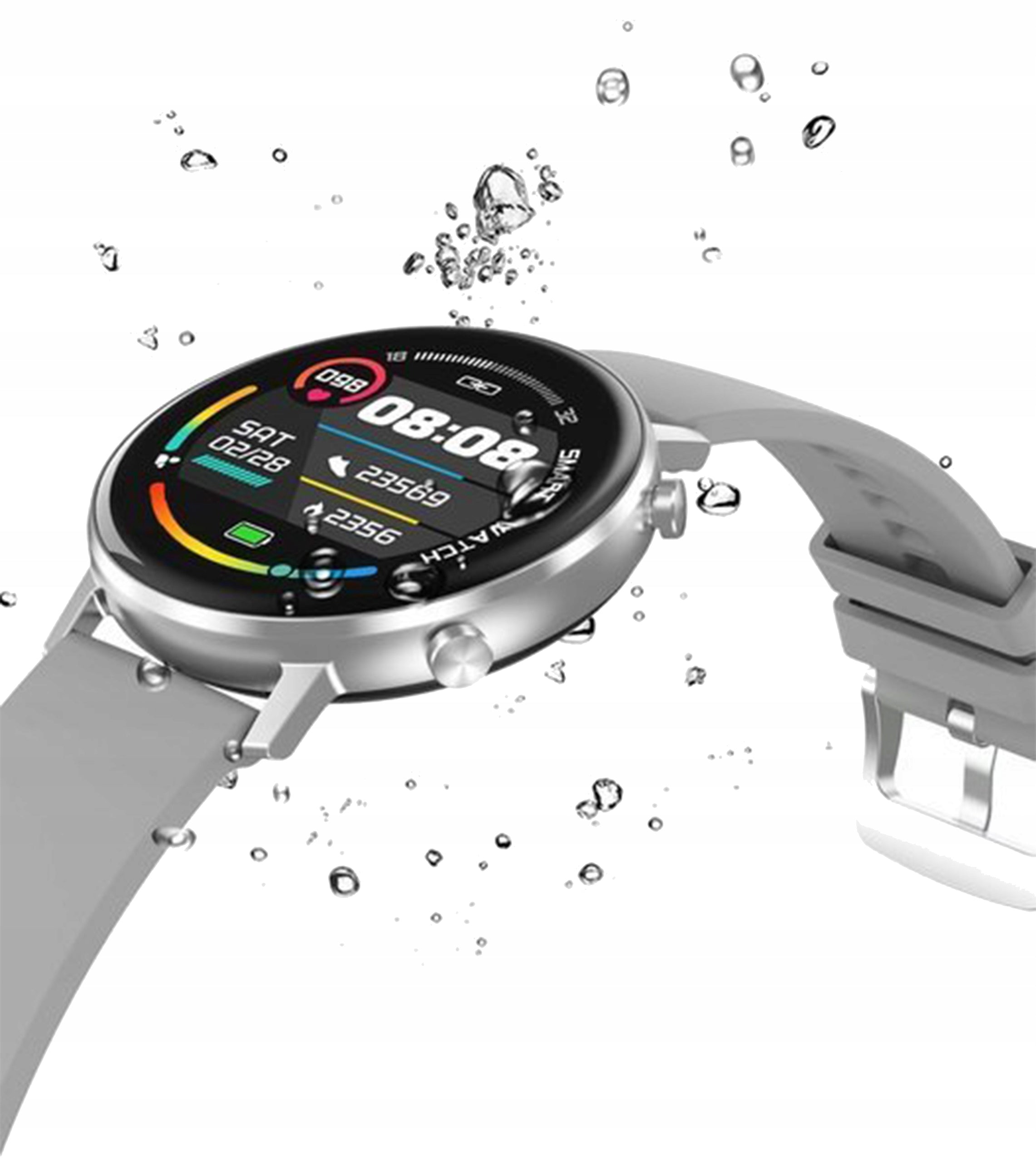 SPORTS WATCH SMARTWATCH SMARTBAND SPORTS BAND AMOLED MENU POLISH Color black