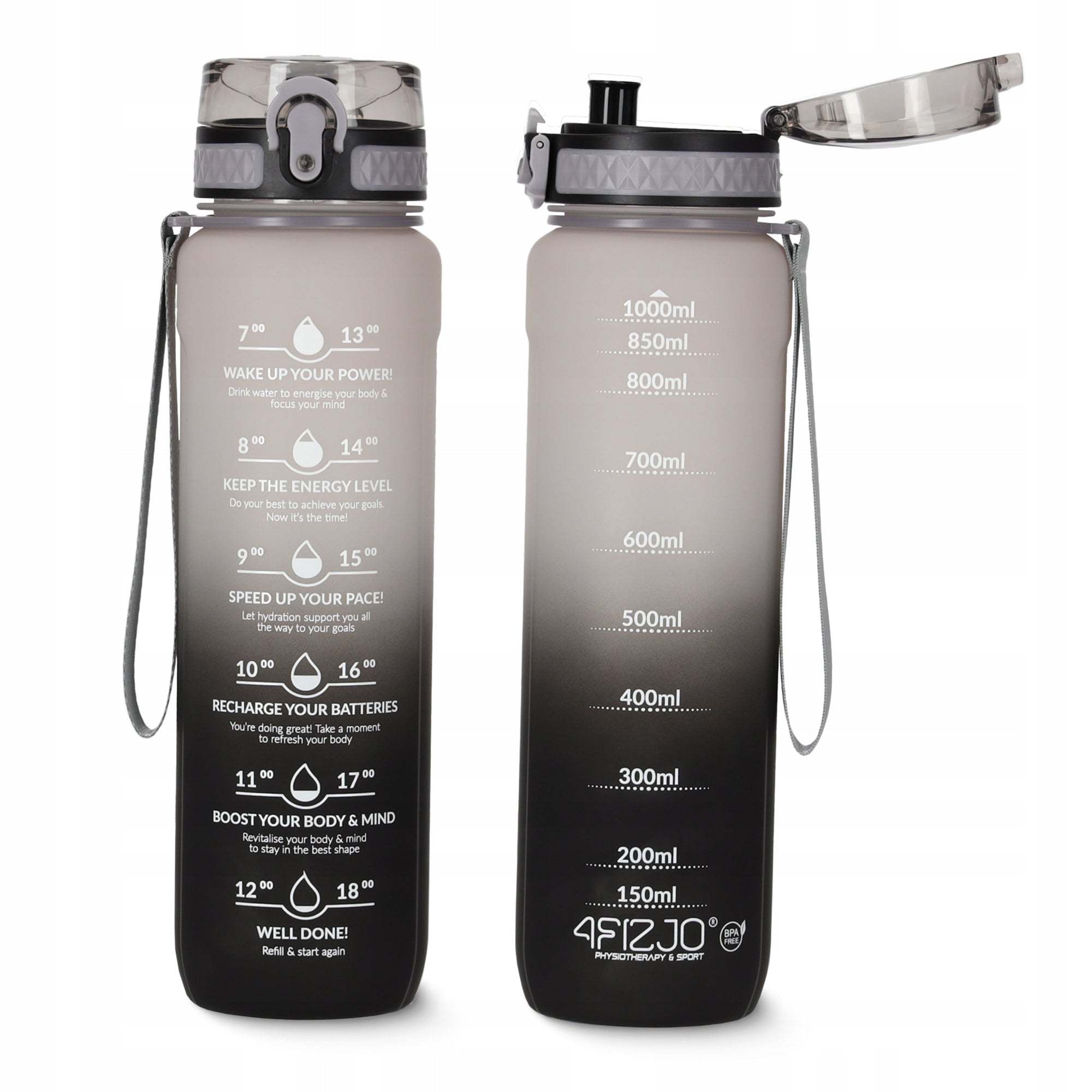 SPORTS WATER BOTTLE AIRTIGHT WATER DRINK BOTTLE SOLID TRITAN 1000 ml Packaging status original