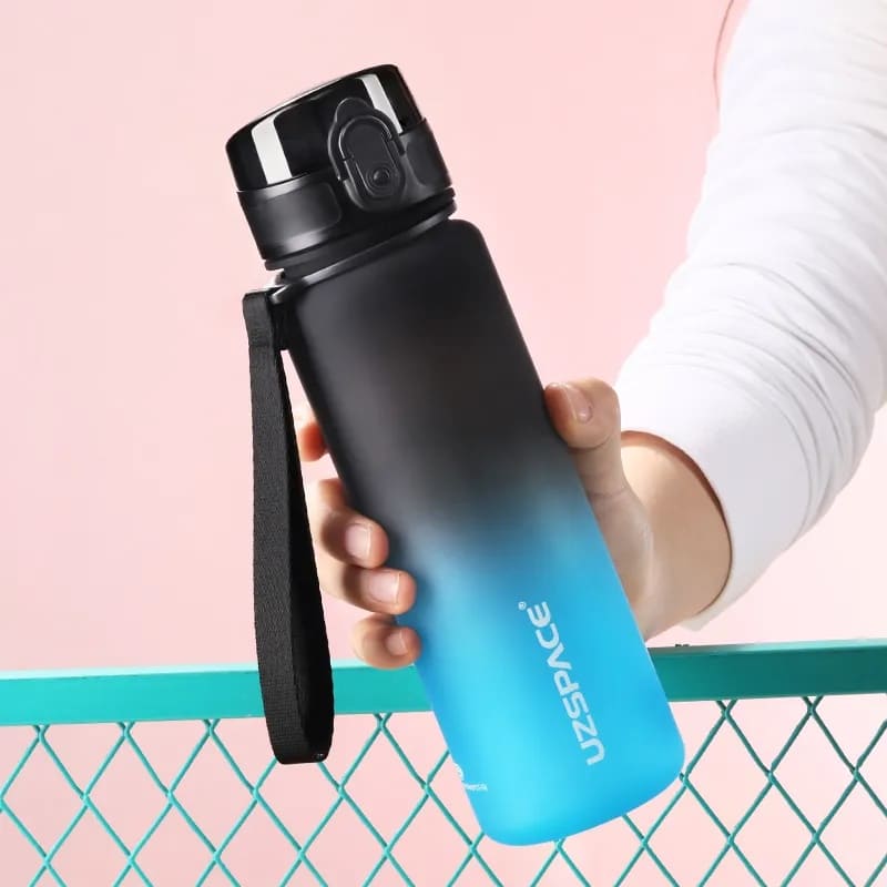 SPORTS WATER BOTTLE GYM WATER BOTTLE TRITAN BPA FREE black-blue Brand Uzspace