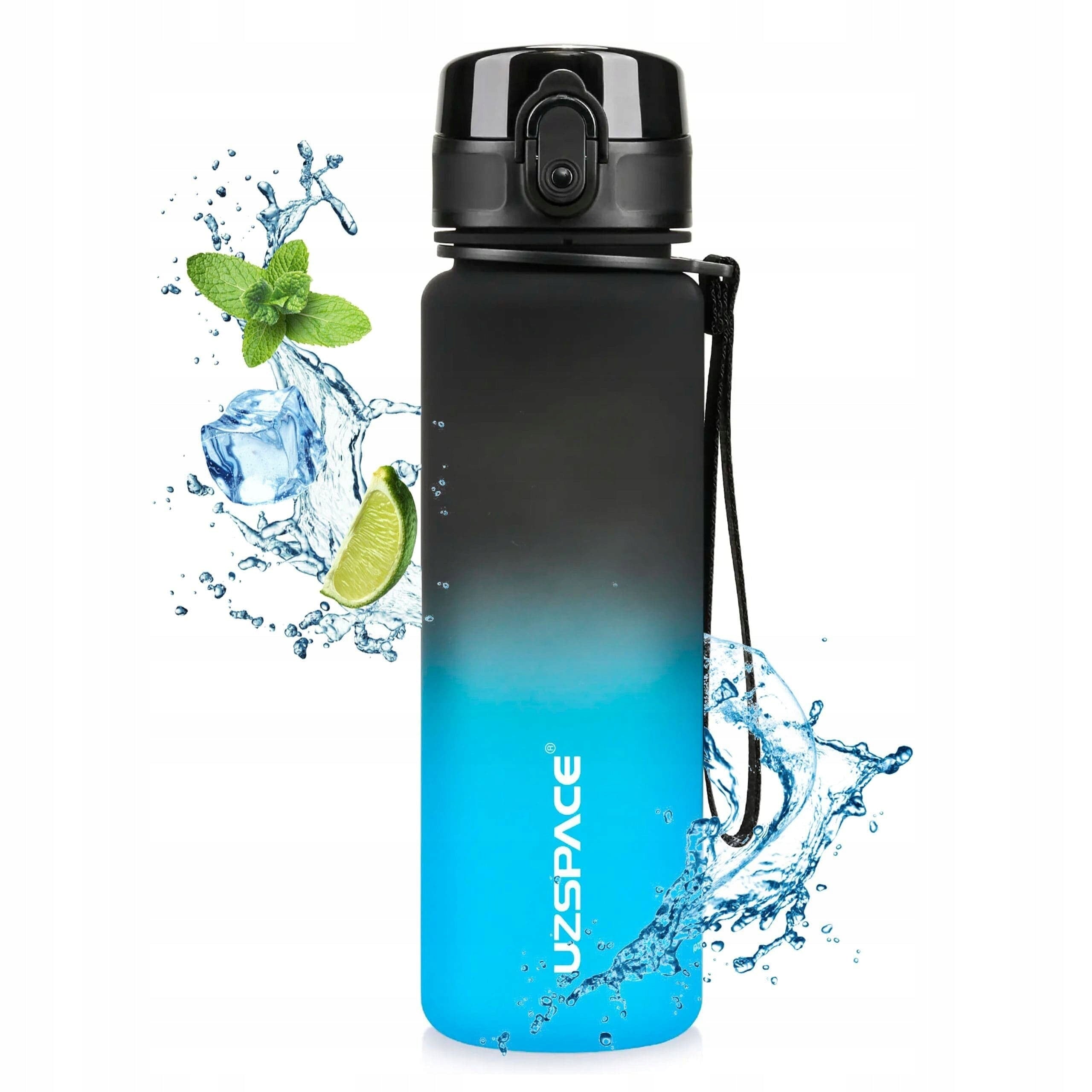 SPORTS WATER BOTTLE GYM WATER BOTTLE TRITAN BPA FREE black-blue