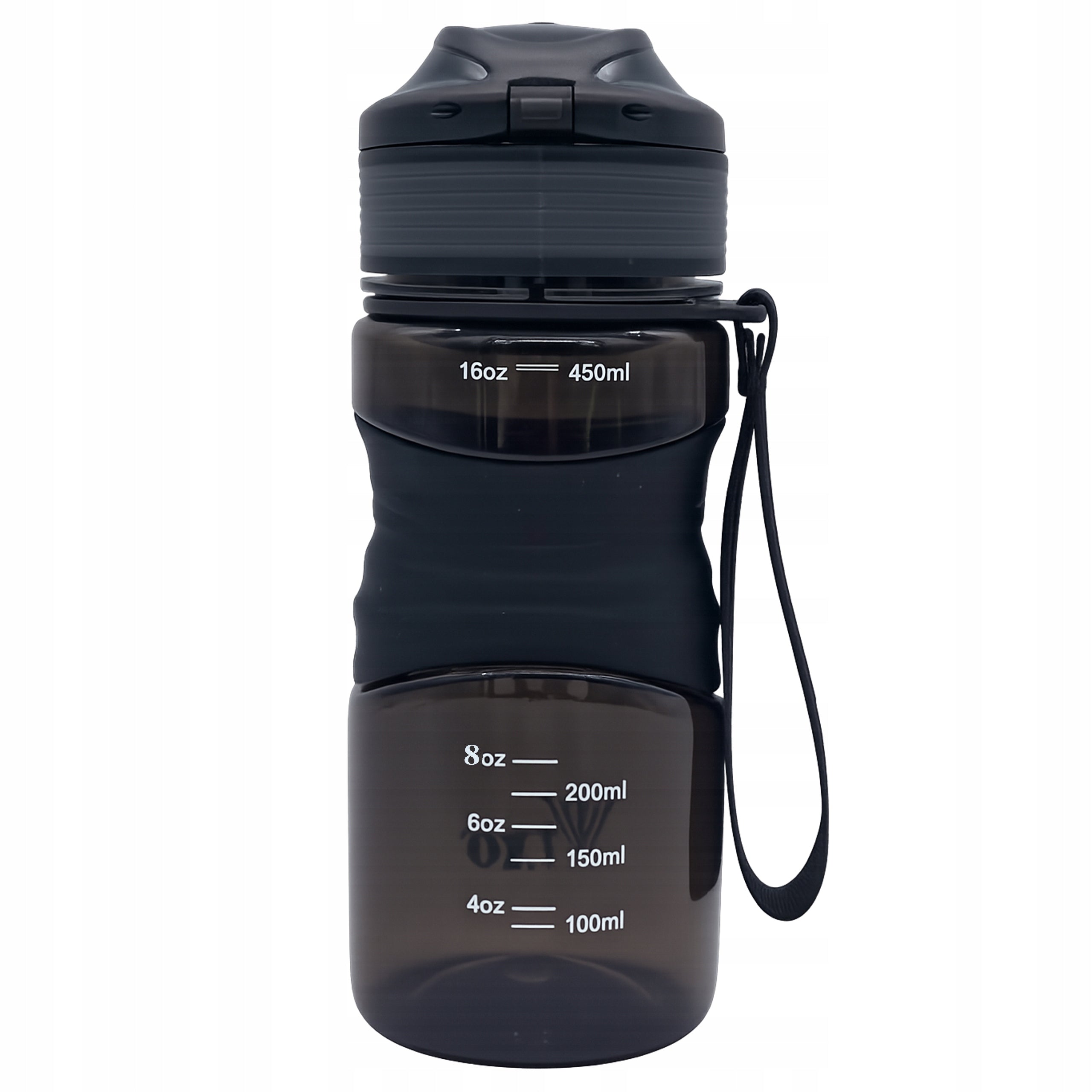 SPORTS WATER BOTTLE SEALED GYM 450 ml Black Color black