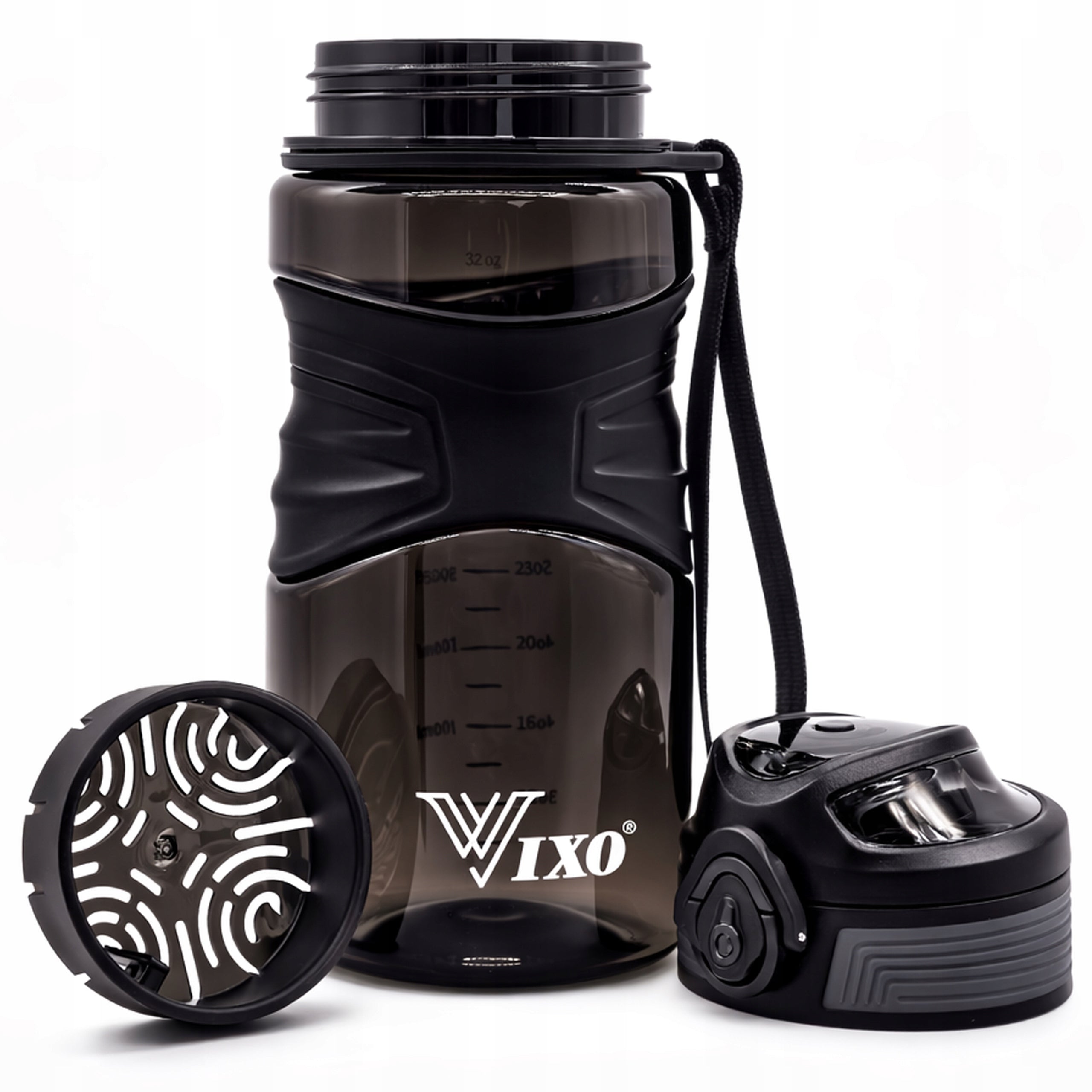 SPORTS WATER BOTTLE SEALED GYM 450 ml Black Manufacturer code Bidon sportowy butelka na wodę VX50070CZ