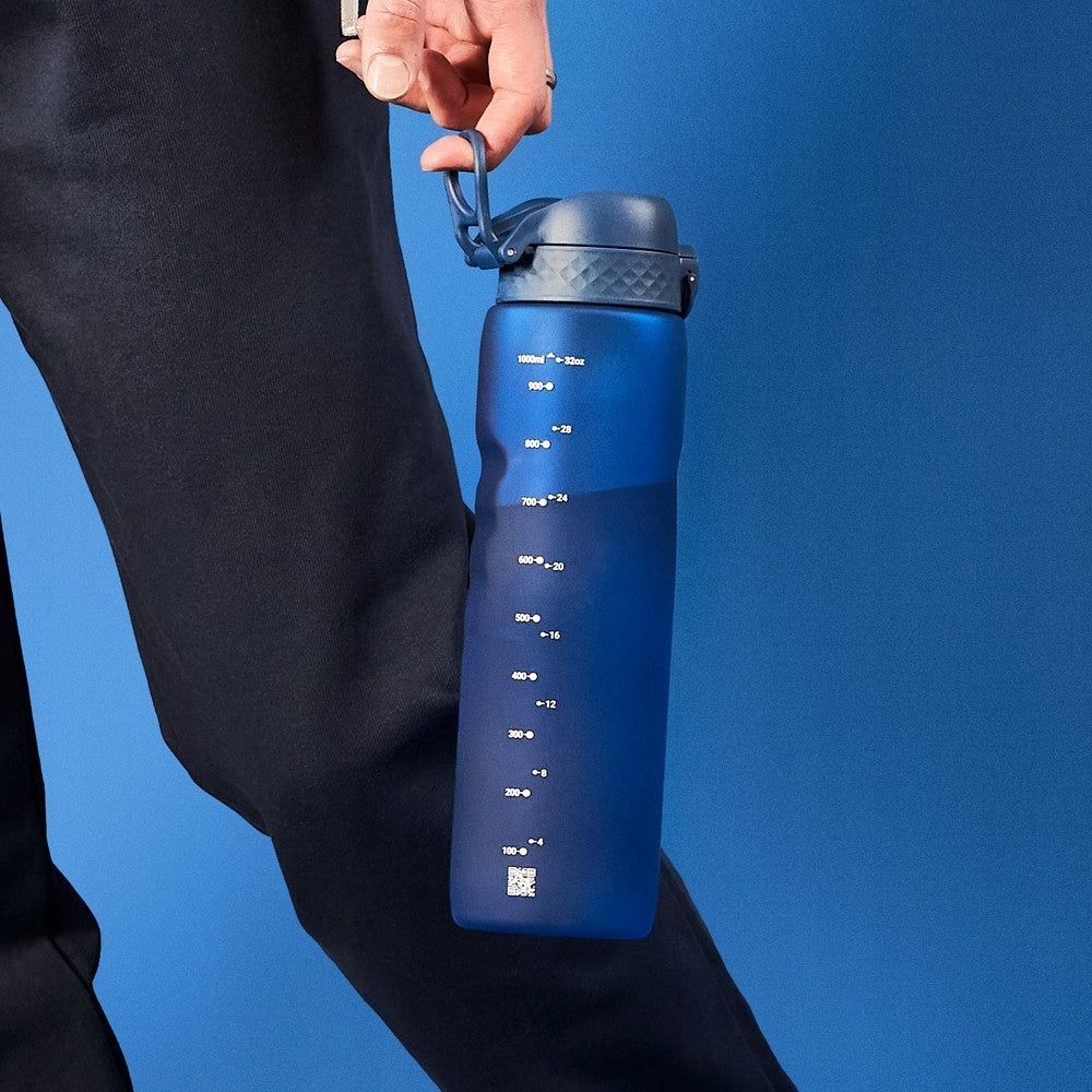 SPORTS WATER BOTTLE TRAINING LARGE CAPACITY FITNESS GYM SPORT ION8 1 LITER Model I8RF1000NAV