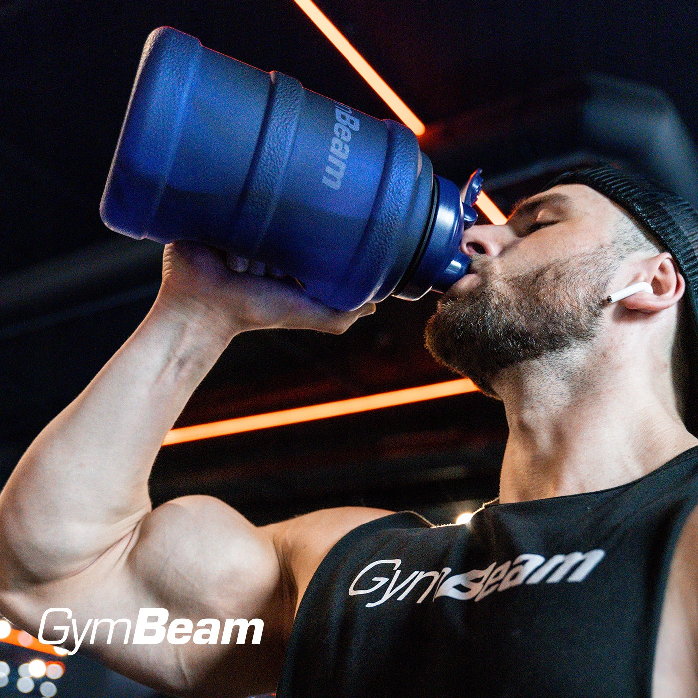 SPORTS WATER BOTTLE WATERPROOF GYM - GymBeam 2.5l navy blue Manufacturer code Butelka sportowa 2,5 l Niebieski GymBeam