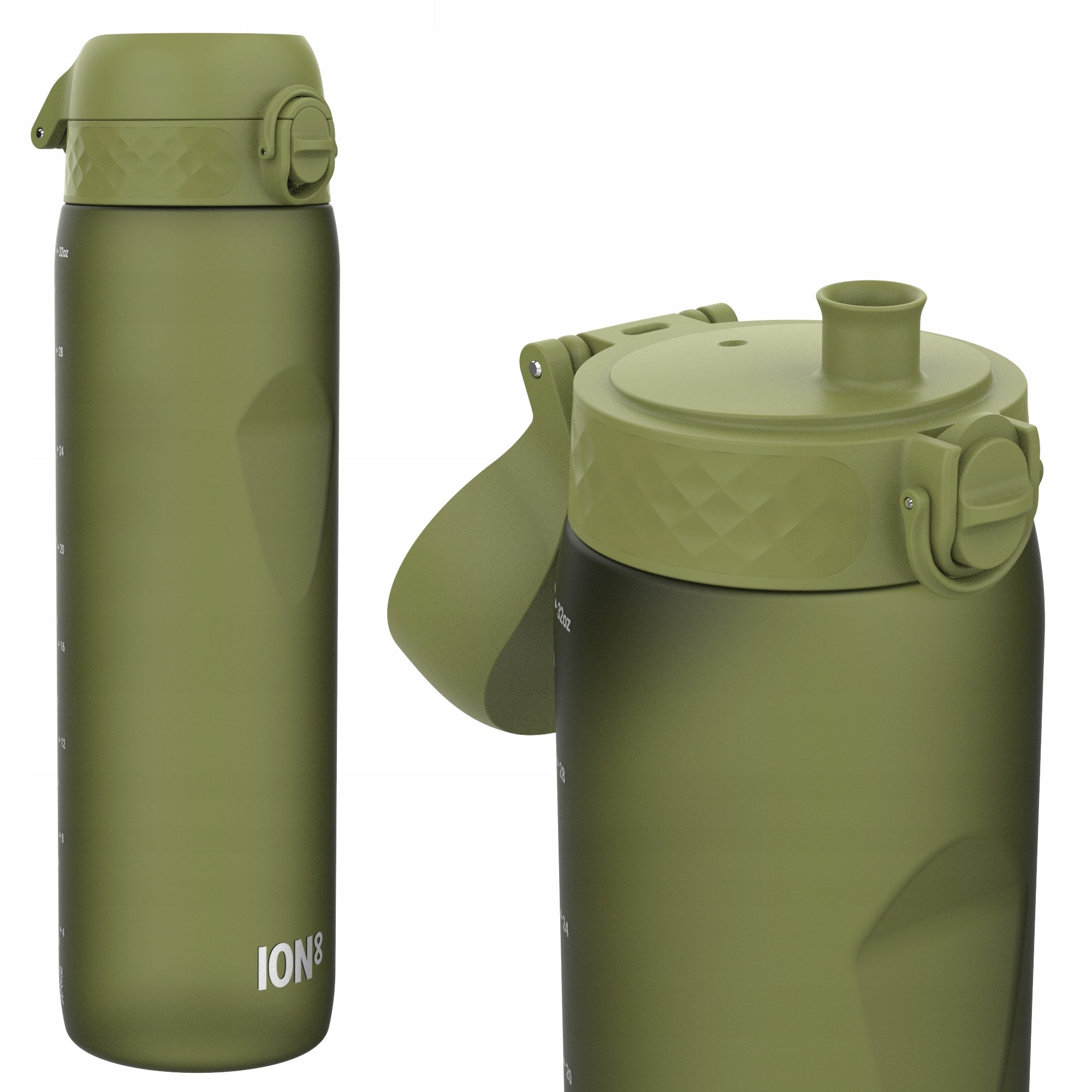 SPORTS WATER BOTTLE WITH MOUTHPIECE WITHOUT PRINT GREEN ION8 1 L