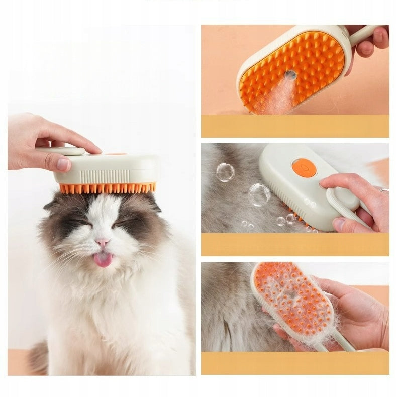 SPRAY CLEANING COMB FOR CATS AND DOGS TO REMOVE HAIR Manufacturer code Szczotka parowa dla kotów i psów