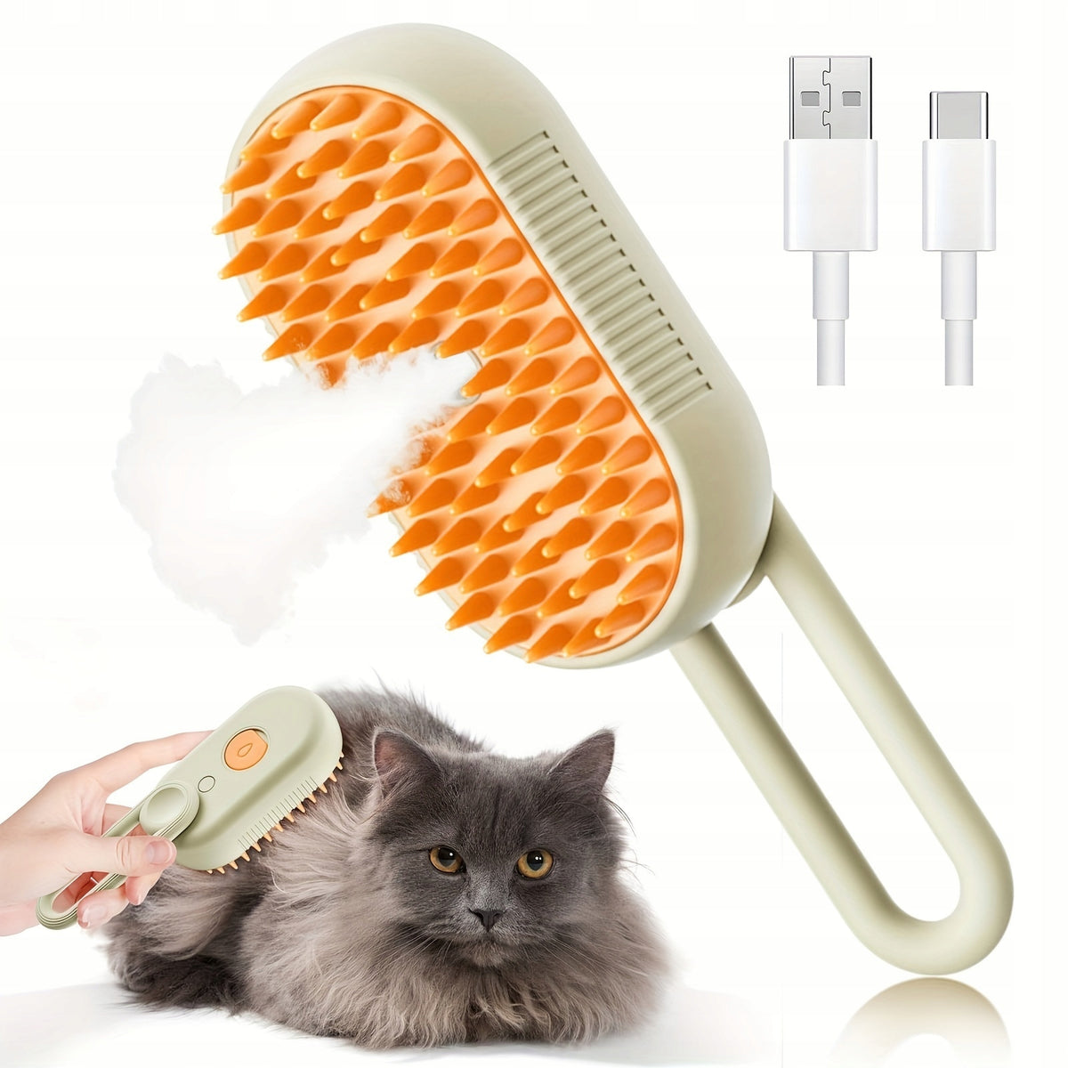 SPRAY CLEANING COMB FOR CATS AND DOGS TO REMOVE HAIR