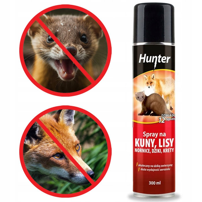 SPRAY FOR MARTENS FOXES VOLES WILD HARE MOLES 300m PEST REPELLENT