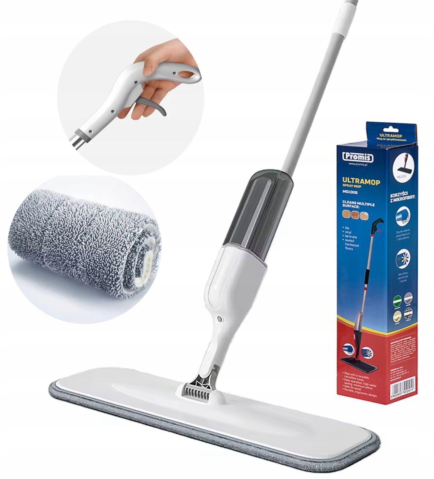 SPRAY MOP Promis MS100 FLAT ROTARY+microfiber