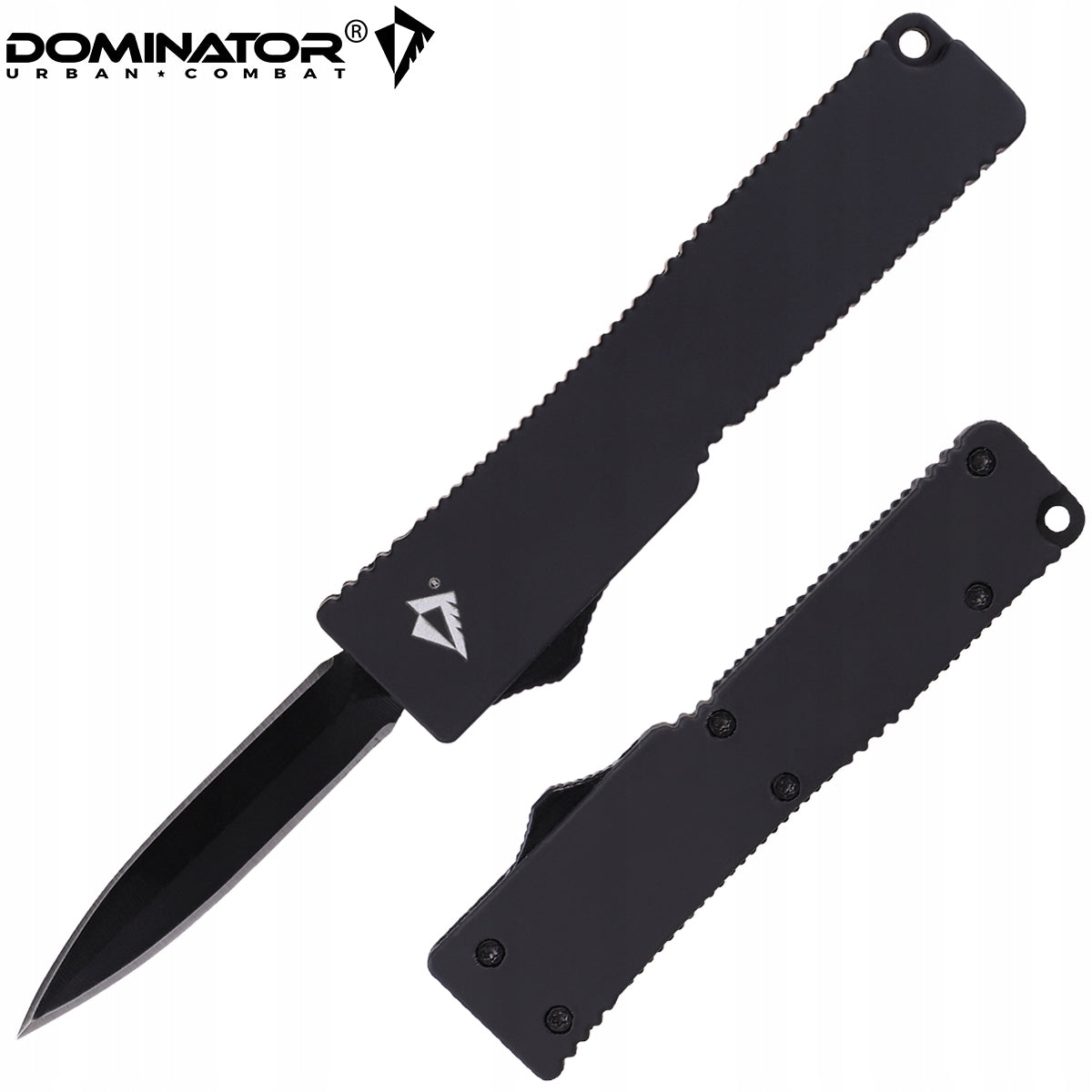 SPRING KNIFE AUTOMATIC DOMINATOR DAGGER TRAVEL KNIFE SMALL BLACK Brand Dominator