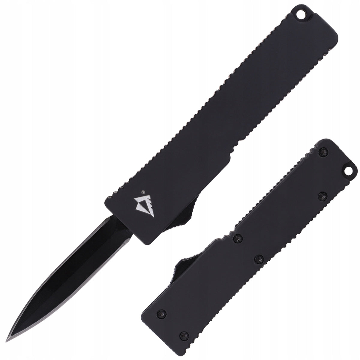 SPRING KNIFE AUTOMATIC DOMINATOR DAGGER TRAVEL KNIFE SMALL BLACK