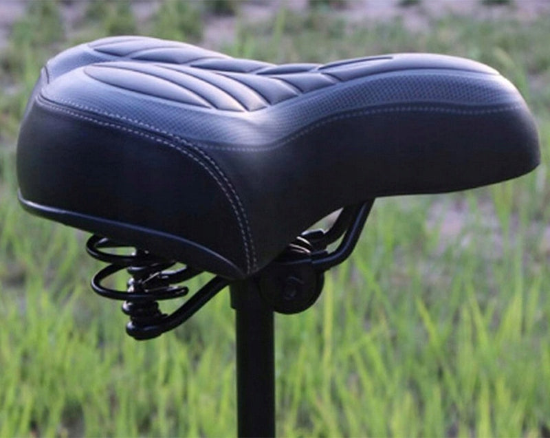 SPRING-LOADED BICYCLE SADDLE SOFT LARGE WIDE URBAN SADDLE BIKE Dedicated for cargo bikes e-bikes urban bikes trekking bikes