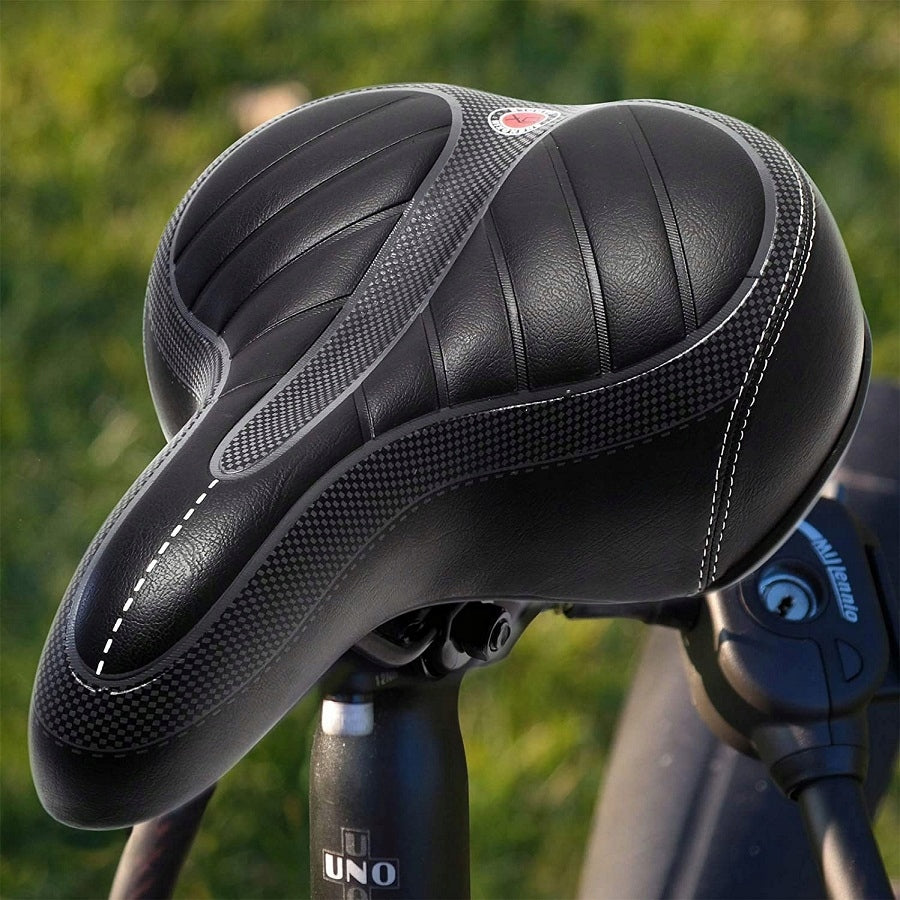 SPRING-LOADED BICYCLE SADDLE SOFT LARGE WIDE URBAN SADDLE BIKE Width 205 mm
