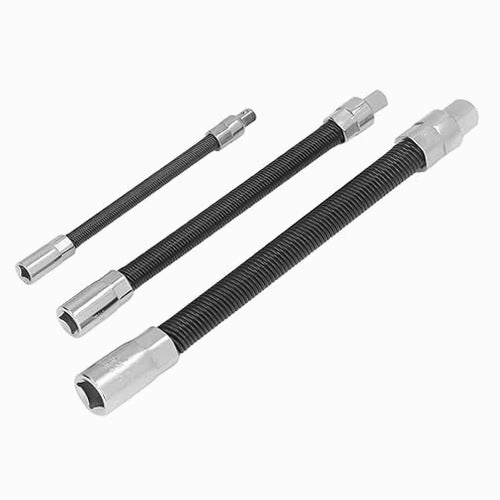 SPRING STEEL FLEXIBLE SOCKET WRENCH EXTENDER 3 PCS