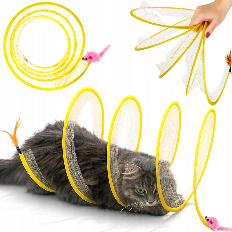 SPRING TUNNEL FOR CAT TOY SPIRAL PLAY SPRING FOR CATS 60cm