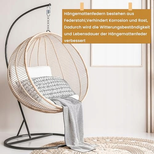 SPRINGS FOR HAMMOCK HANGING CHAIR SET OF 3 GALVANIZED STEEL Manufacturer code SWC5908151155110